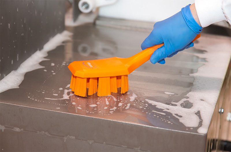 Vikan orange handbrush