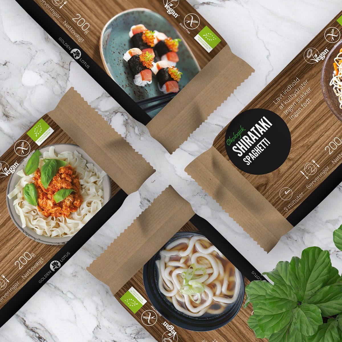 Golden lotus spaghetti packages