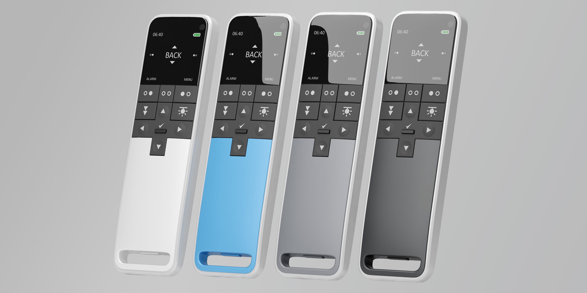 Linak HC40 Frame 4 colors: white, blue, gray, black