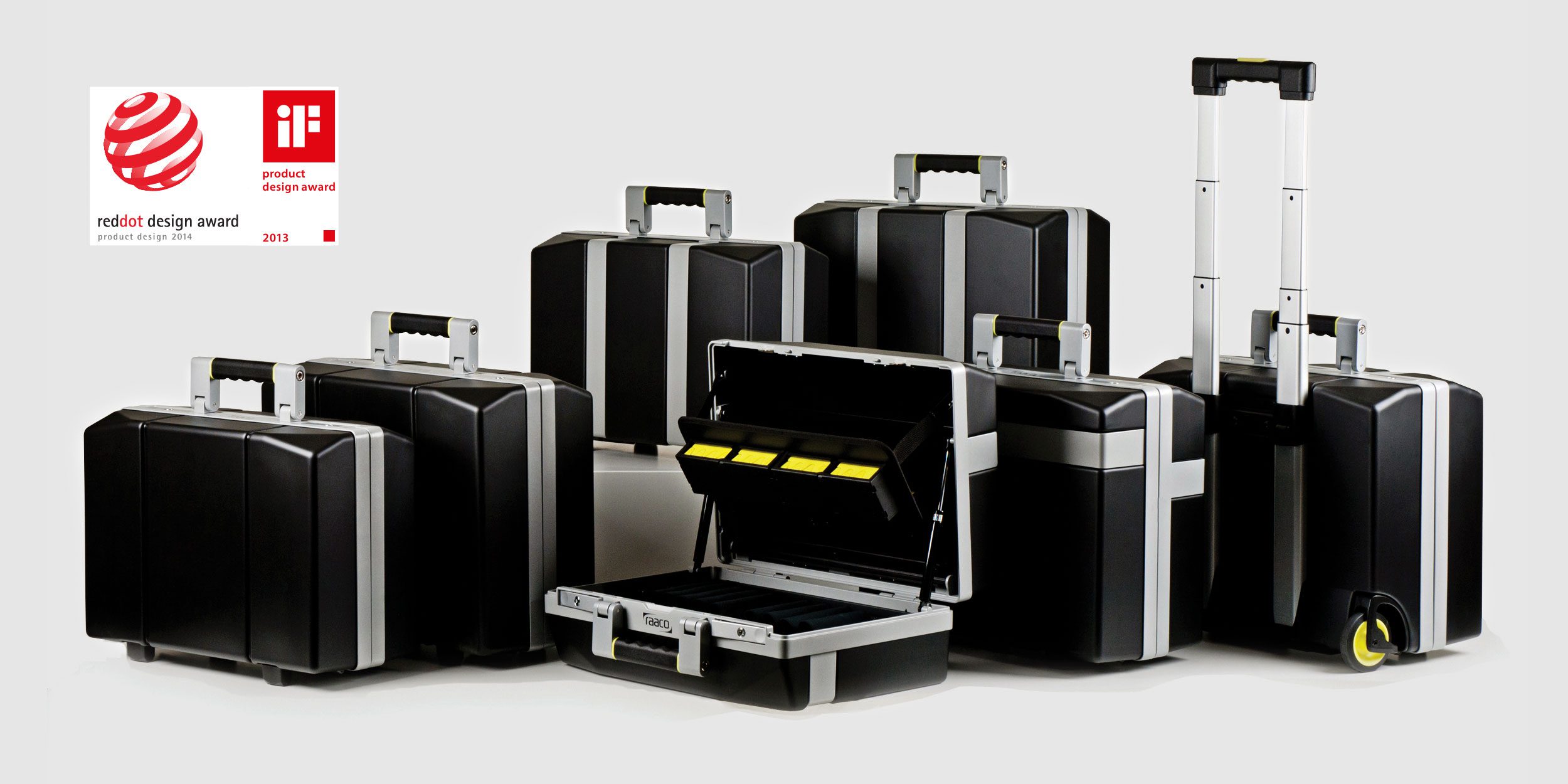 raaco toolcase various products and reddot design award