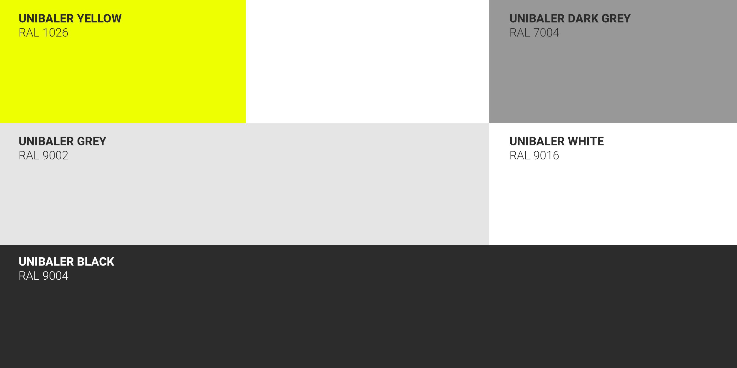 Unibaler yellow, grey, white, black