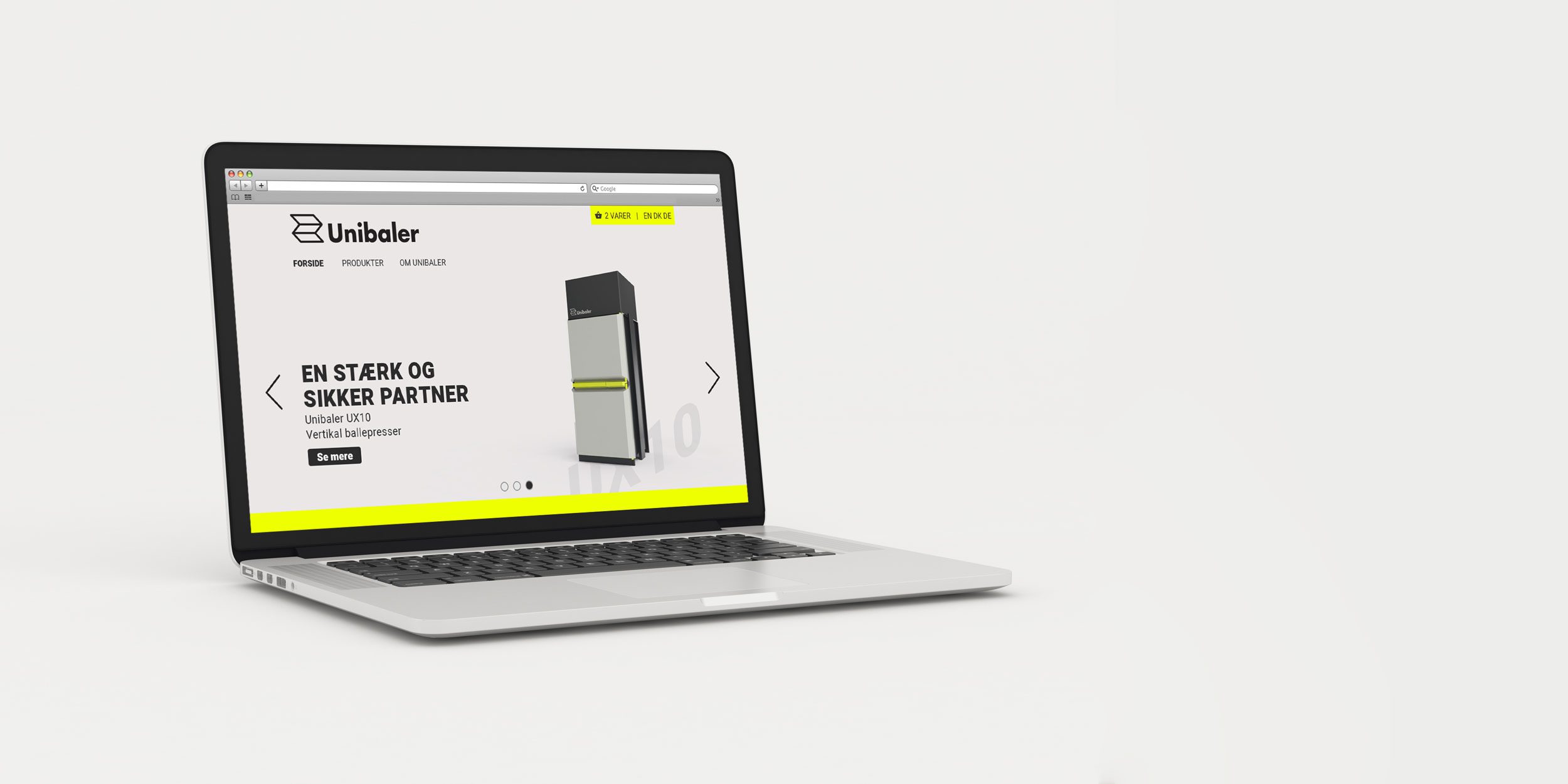 Unibaler website homepage