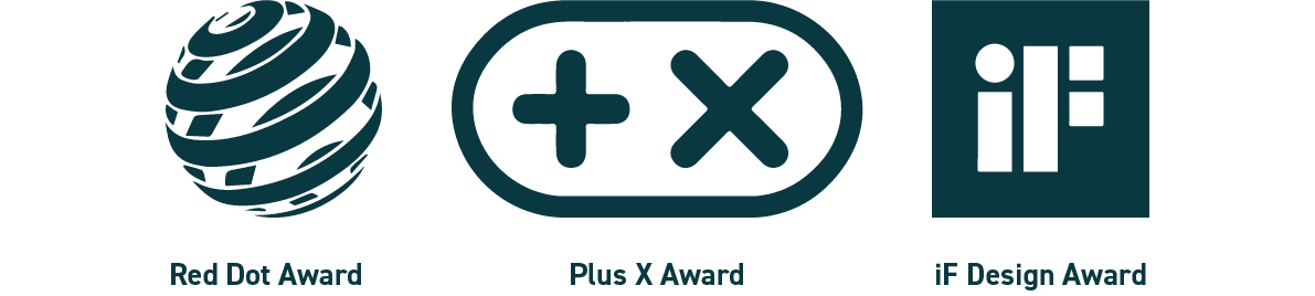Red Dot Award, Plus X Award, IF Design Award
