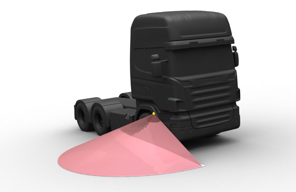 blind spot light on a truck