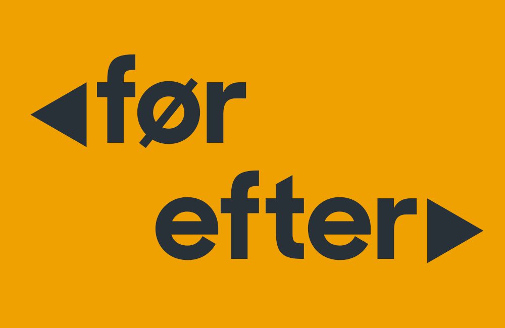 before to the left, after to the right