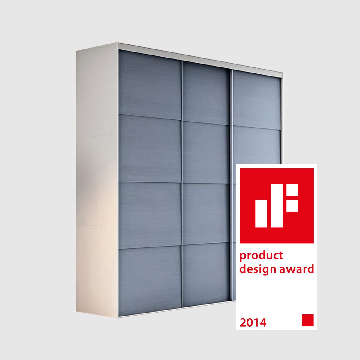 Decoslide wardrobe with sliding doors - product design award 2014