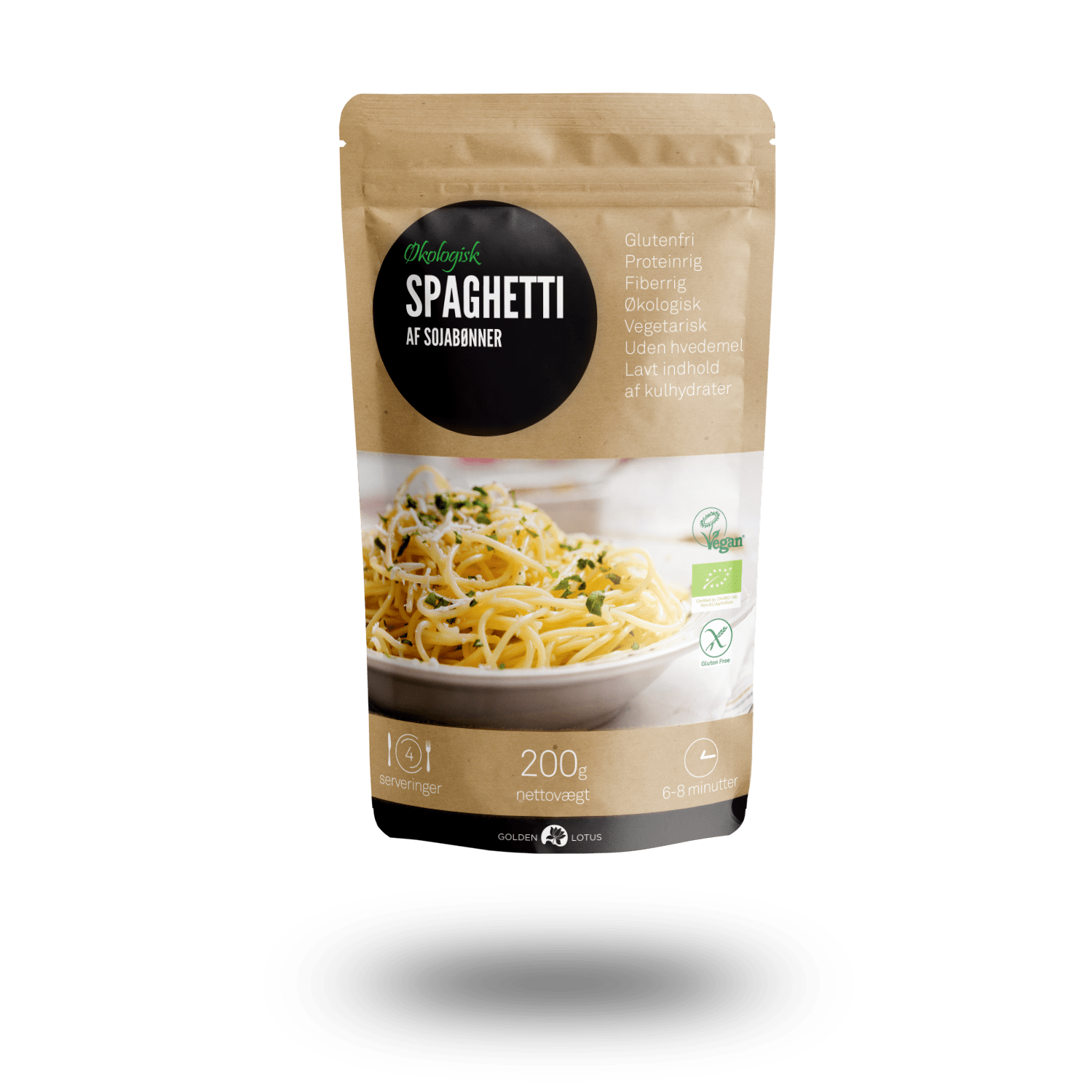 Golden Lotus package design spaghetti