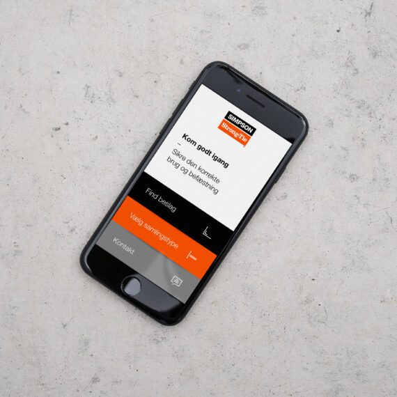 Simpson Strong-Tie Mobile app menu